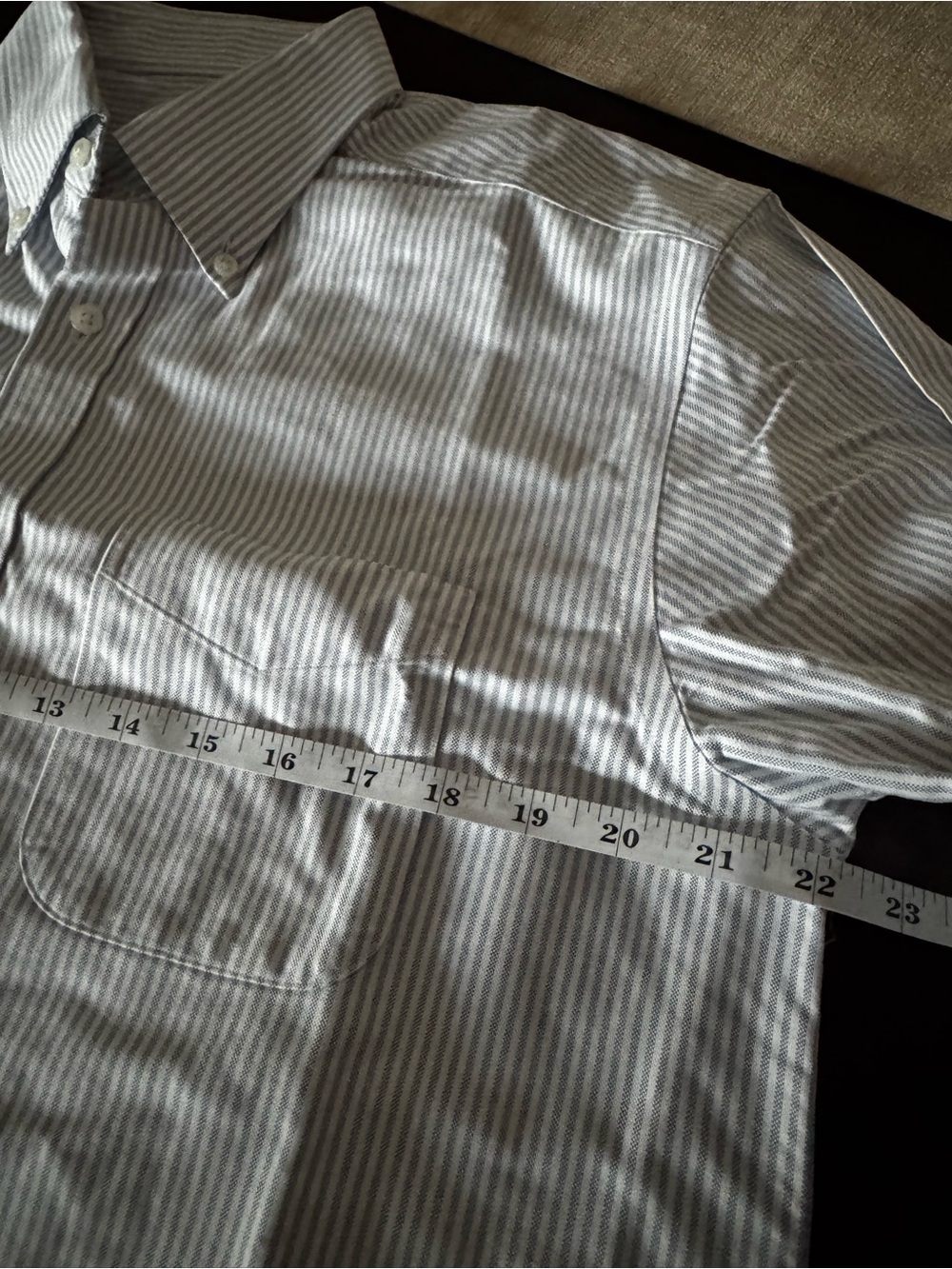 L.L. Bean Men’s Blue & White Button-Down Shirt- Traditional Fit - Picture 6 of 8